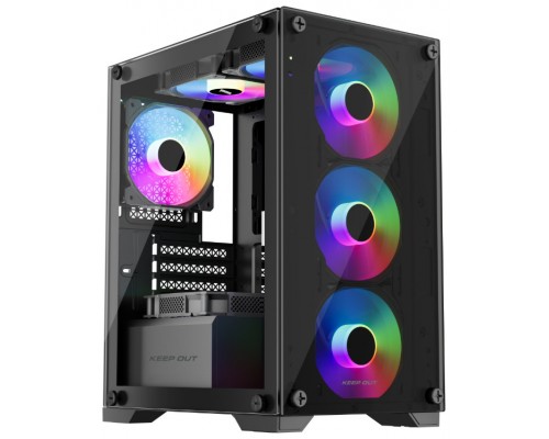 CAJA MICROATX XC-201 GLASS ARGB KEEPOUT